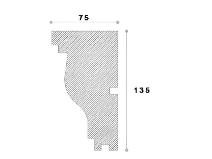 Solbanc decorativ fereastra NS112 135X75X2000mm