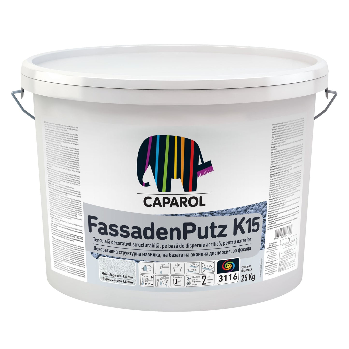 Tencuiala decorativa acrilica Caparol FassadenPutz K15 / R20 25kg