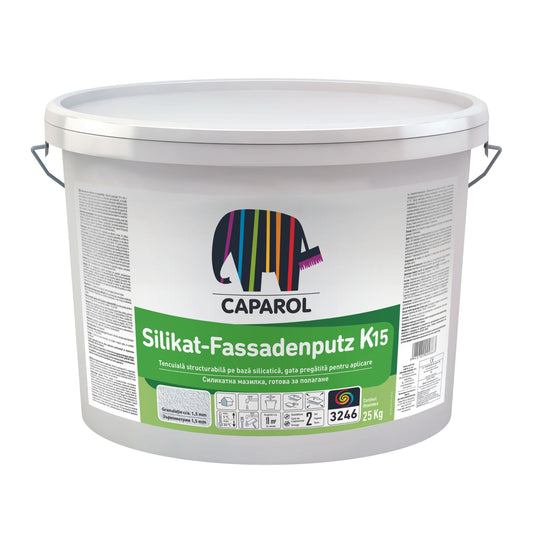 Tencuiala decorativa silicatica Caparol Silikat Fassadenputz K15 / R20 25kg