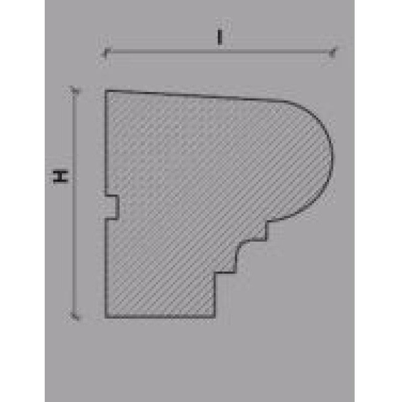 Solbanc decorativ fereastră NMC NS165 – 110 × 110 × 2000 mm