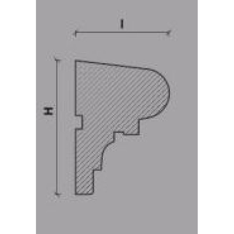 Solbanc decorativ fereastră NMC NS164 – 90 × 75 × 2000 mm