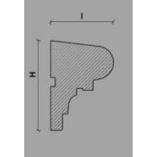 Solbanc decorativ fereastră NMC NS164 – 90 × 75 × 2000 mm