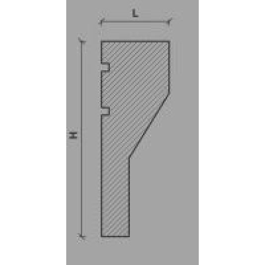 Ancadrament decorativ fereastră NMC NA233 – 120 × 45 × 2000 mm