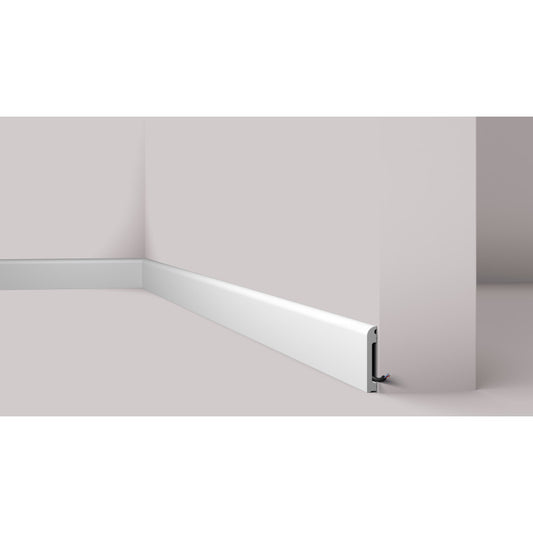 Plintă NMC FL12 din polimer dur – 80 × 13 × 2000 mm