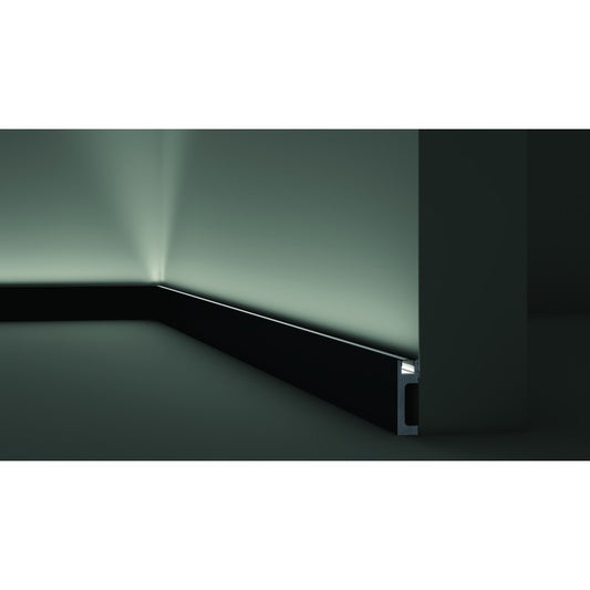 Plintă LED NMC IL10 Black – 80 × 23 × 2000 mm