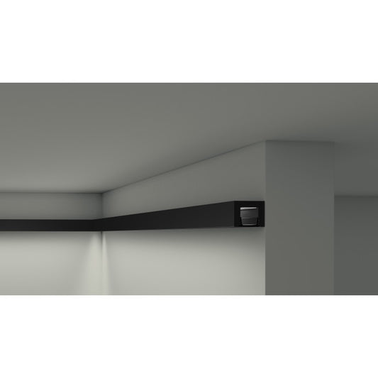 Plintă LED NMC IL12 Black – 25 × 20 × 2000 mm