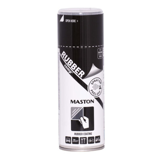 Vopsea Spray cauciucata, Maston Rubbercomp, 400ml, Negru Mat - Shopdecor.ro Vopsea spray