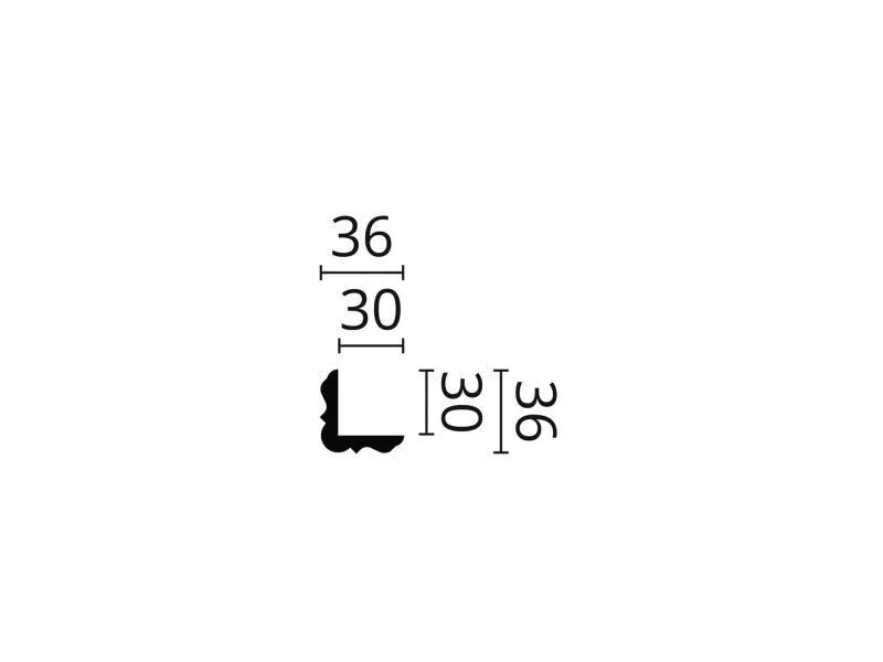 Coltar decorativ polimer dur Nmc WE2 38X38X2000mm - Shopdecor.ro Profil colt faianta