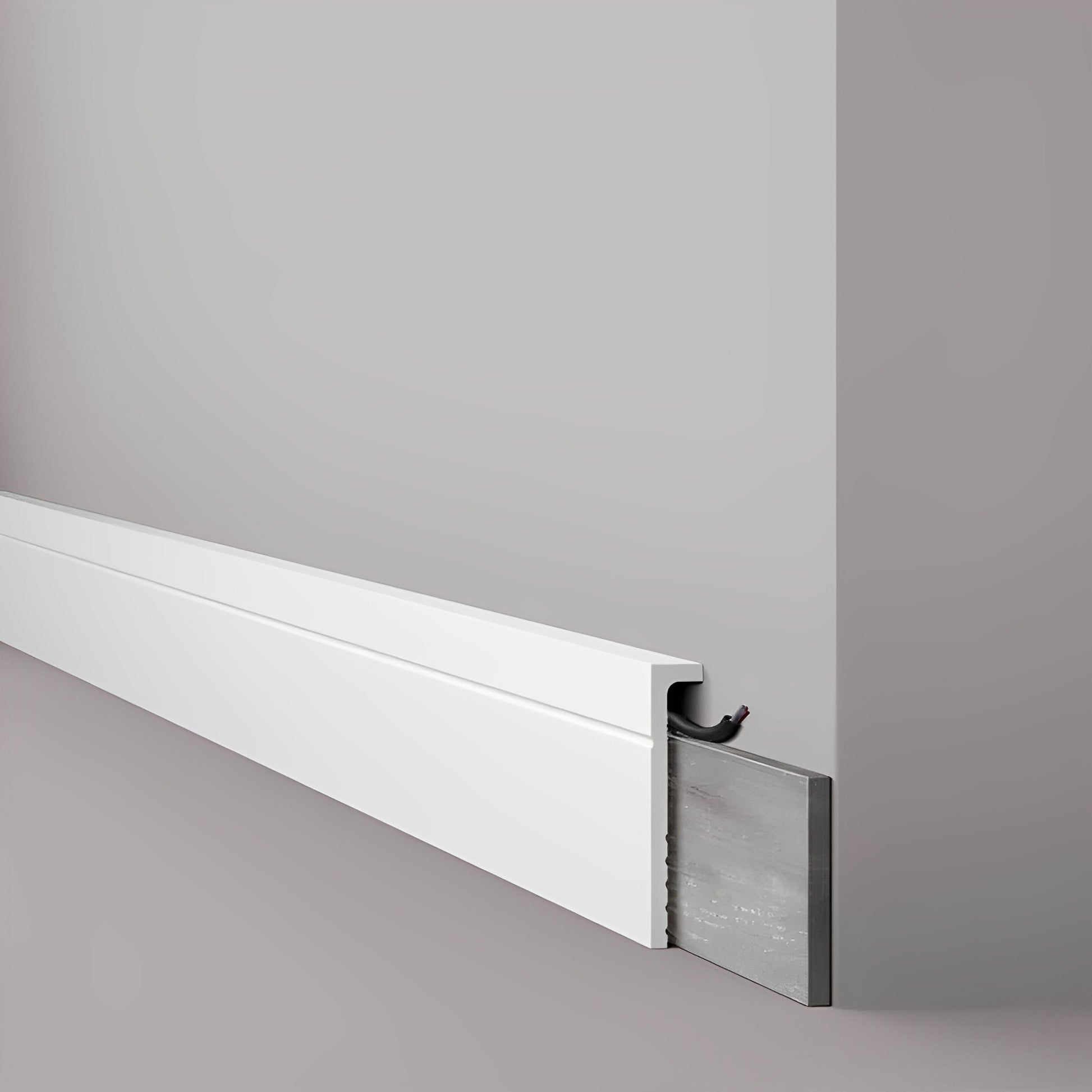 Plinta alba polimer dur Nmc CF2 110x22x2000mm - Shopdecor.ro Plinta poliuretan
