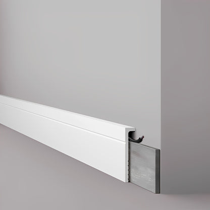 Plinta alba polimer dur Nmc CF2 110x22x2000mm - Shopdecor.ro Plinta poliuretan