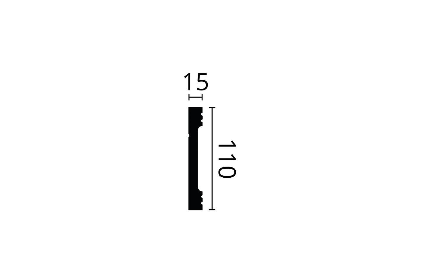 Plinta alba duropolimer Nmc FD2 110x15x2000mm