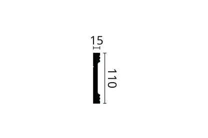 Plinta alba duropolimer Nmc FD2 110x15x2000mm