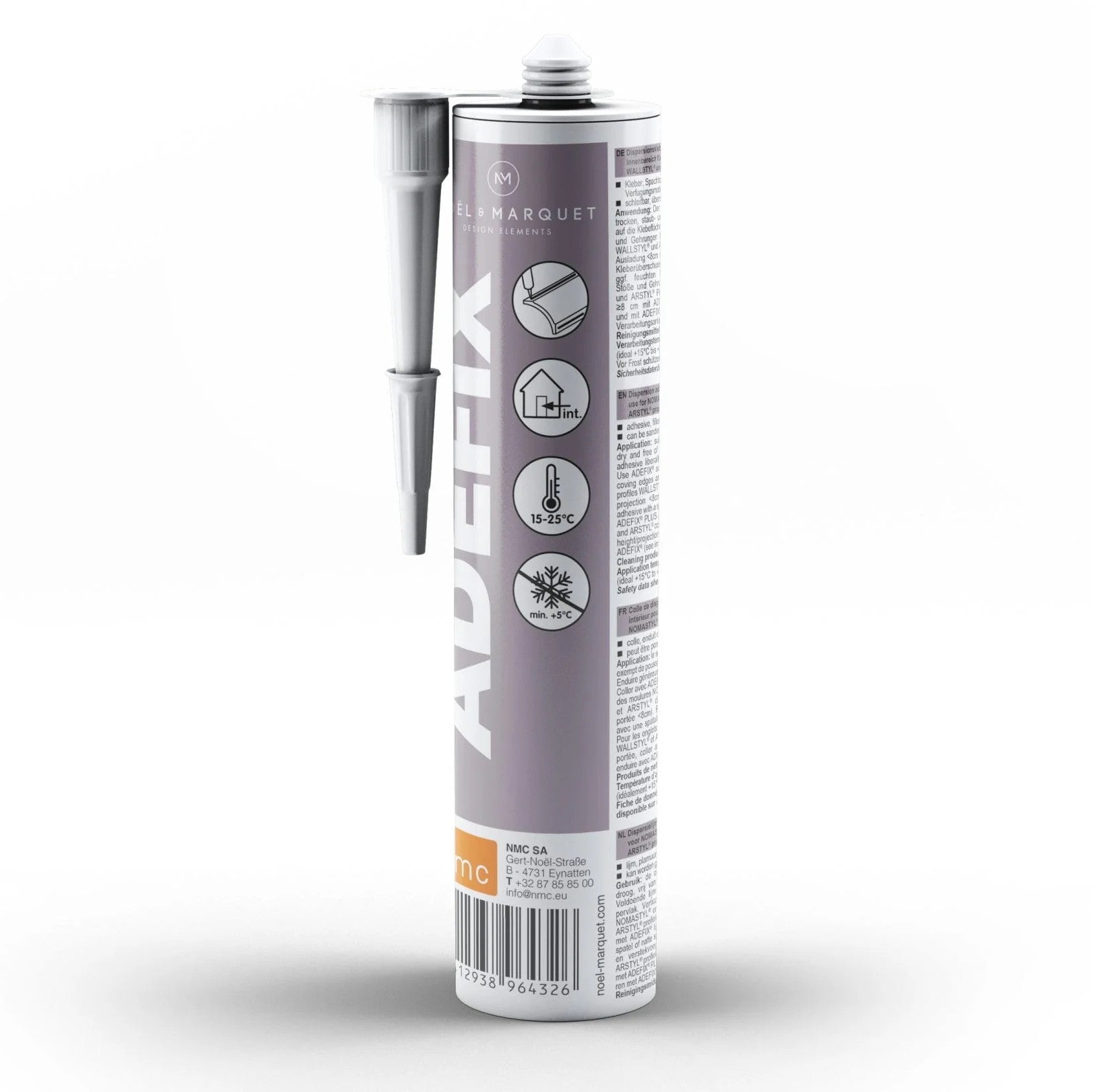 Adeziv lipire plinte, profile poliuretan, polimer, polistiren, Nmc Adefix 310ml - Shopdecor.ro Adeziv plinte baghete