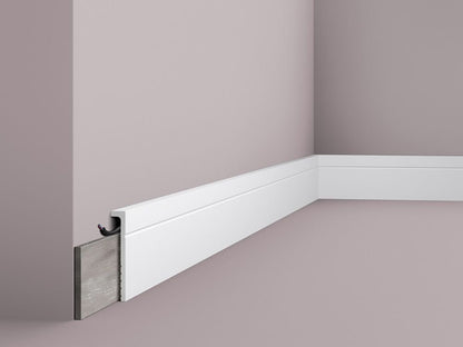 Plinta alba polimer dur Nmc CF2 110x22x2000mm - Shopdecor.ro Plinta poliuretan