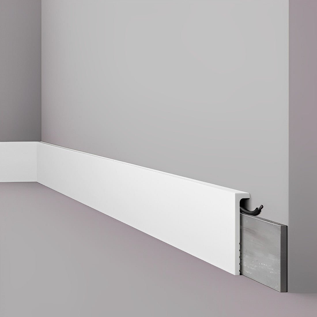 Plinta alba polimer dur Nmc CF2S 110x22x2000mm - Shopdecor.ro Plinta poliuretan