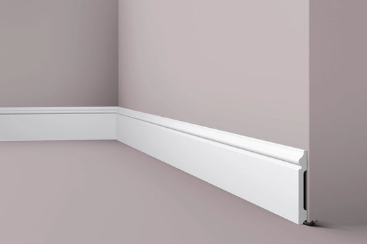 Plinta alba duropolimer Nmc FL2 120x15x2000mm - Shopdecor.ro Plinta poliuretan