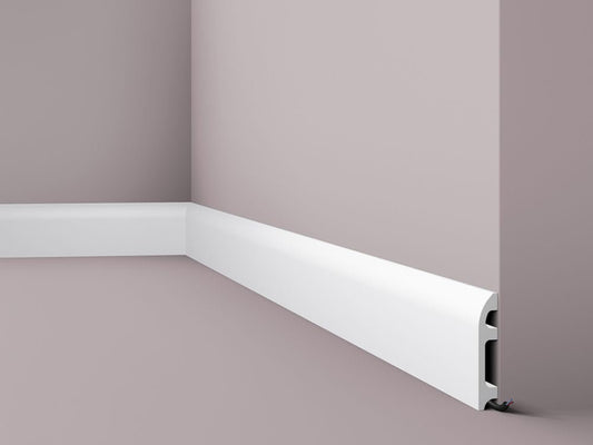 Plinta alba polimer dur Nmc FL5 100x20x2000mm - Shopdecor.ro Plinta poliuretan