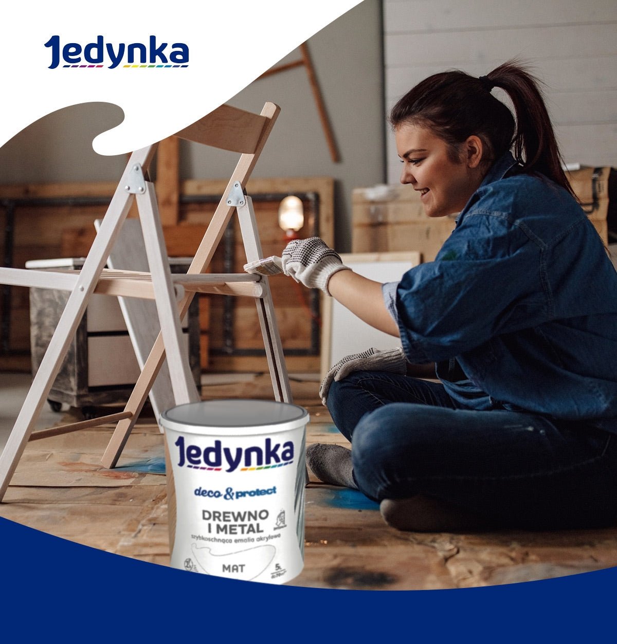 Vopsea email premium pe baza de apa, Jedynka, alb mat - Shopdecor.ro Vopsea email
