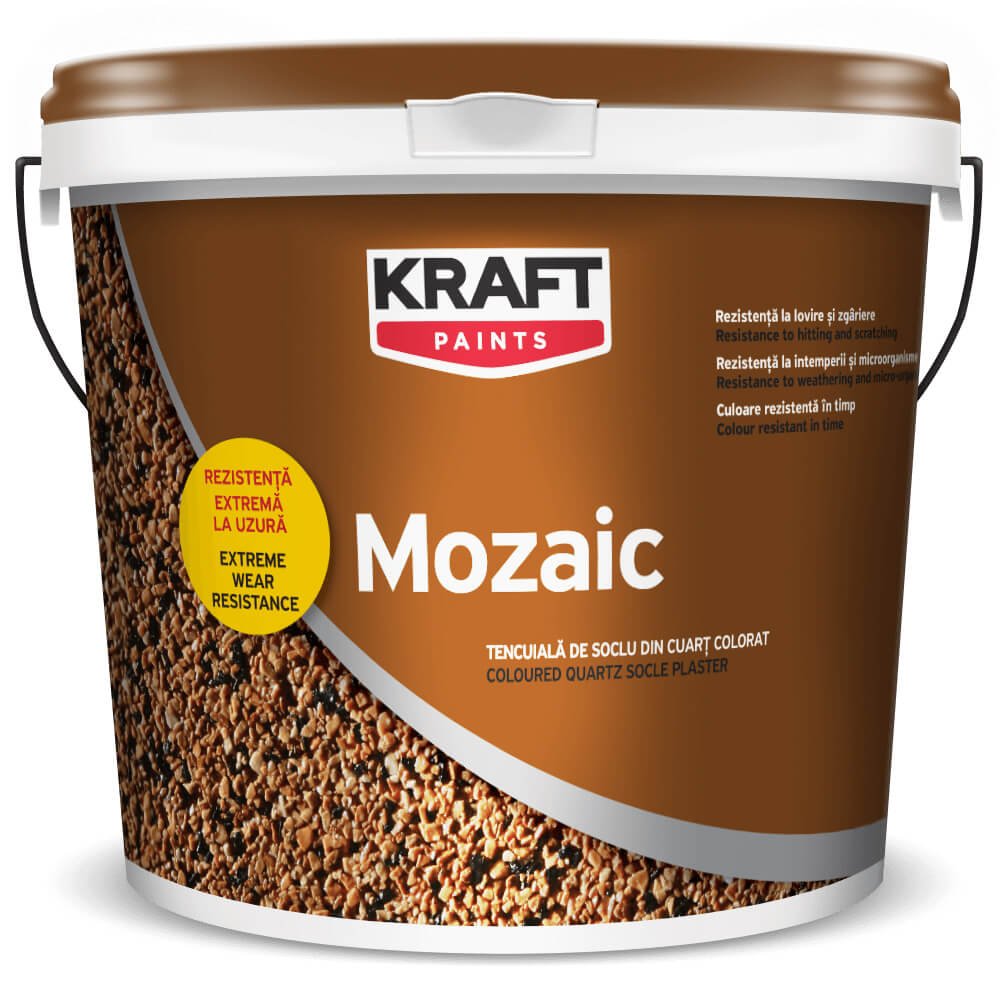 Tencuiala decorativa mozaicata Kraft Mozaic 25kg - Shopdecor.ro Tencuiala mozaicata