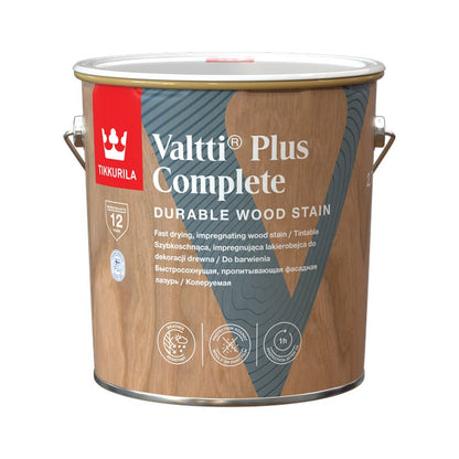 Bait profesional pentru lemn pe baza de apa Valtti Plus Complete - Shopdecor.ro Lazura pentru lemn