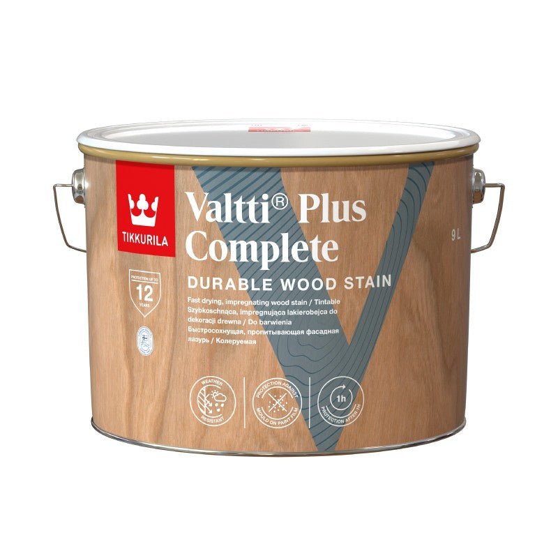 Bait profesional pentru lemn pe baza de apa Valtti Plus Complete - Shopdecor.ro Lazura pentru lemn